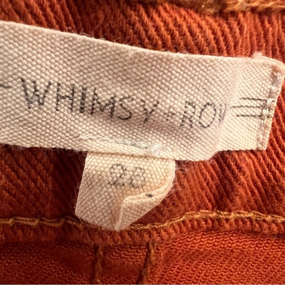 WHIMSY + ROW Flora Crop Wide Leg Pant in Rust Size 26/28 - Picture 10 of 11